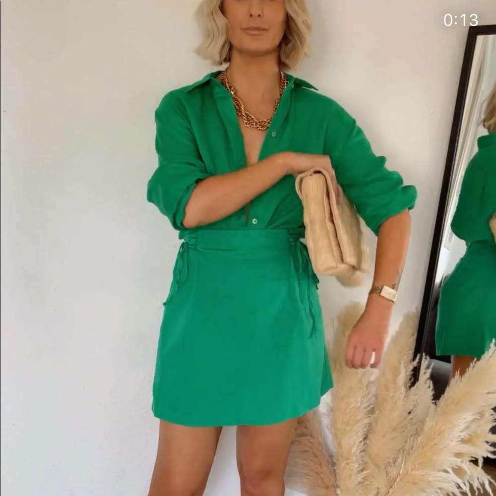 Zara linen blend skirt - Picture 4 of 9